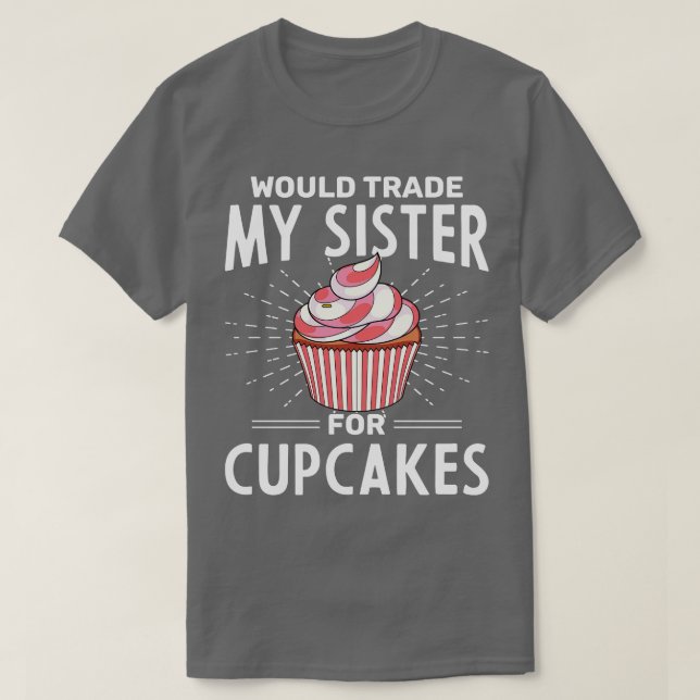 Camiseta Dessert Baker Foodie Funny Siblings Glacé Cupca (Frente do Design)