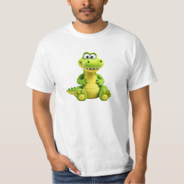 Camiseta Dessin d’un crocodile rigolo.