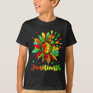 Camiseta Destaca Orgulho Negro Africano-Americano Sunflower