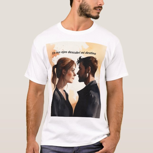 Camiseta Destellos de Miradas: Ilustración en Acuarela que  (Frente)