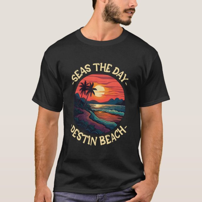 Camiseta Destin Beach Frases de Praia (Frente)