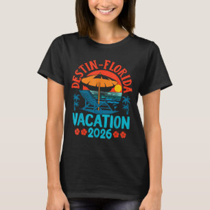 Camiseta Destin Flórida 2026 Férias de Família Praia Verão 