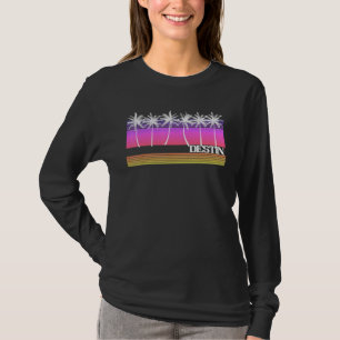 Camiseta Destin Florida Retro Style Vintage Beach Sunset 70