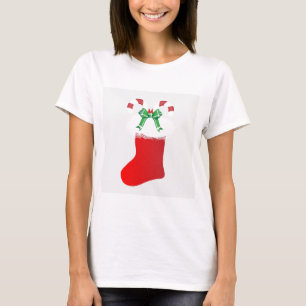 Camiseta Destino da paz do bastão de doces da meia do Natal