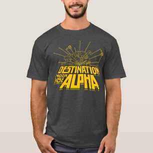 CAMISETA DESTINO MOONBASE ALPHA LOGOALPHA DIAGRAMA YELLO