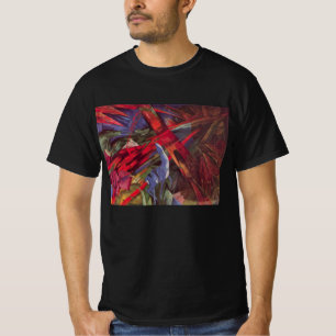 Camiseta Destinos Animais de Franz Marc, Arte Cubista Vinta