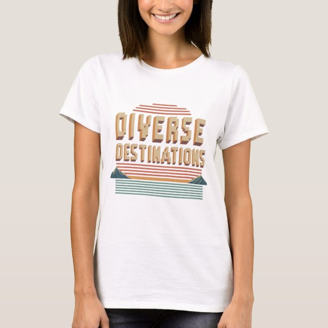 Camiseta Destinos Diversas Negrito (Frente)