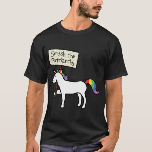 Camiseta DestruaO Patriarcado Unicórnio Branco Presente Rel