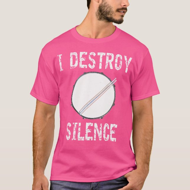 Camiseta Destruir o silêncio dos instrumentos musicais dest (Frente)
