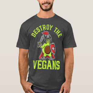 Camiseta Destruir Os Veganos, Avocado Para Homens Mulheres