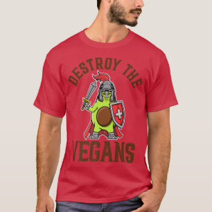 Camiseta Destruir Os Veganos, Avocado Para Homens Mulheres 
