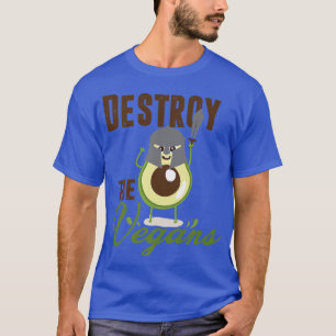 Camiseta Destruir Os Vegans, Vegetariano Engraçado, Avocad