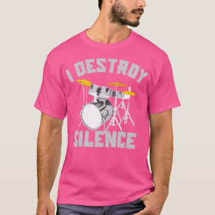 Camiseta Destruo o odegar do tambor decibel alto