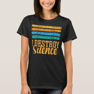 Camiseta Destruo o Silêncio BACKPRINT - Banda Clarinet e Fl