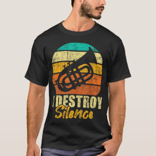 Camiseta Destruo o silêncio - Retro Vintage Baritone Player