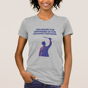 Camiseta Desvendando Mistérios do Universo Design de Ciênci