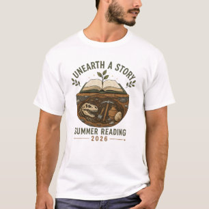 Camiseta Desvendar Uma História Paleontologia Leitura de Ve