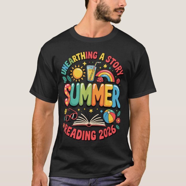 Camiseta Desvendar uma história verão 2026 programa de leit (Frente)