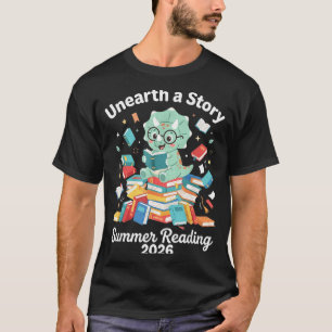 Camiseta Desvendar uma história verão leitura 2026 bibliote