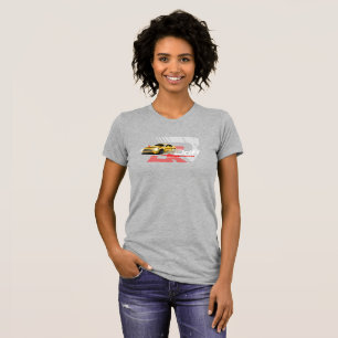 Camiseta Desvio   Ajustado fino feminino