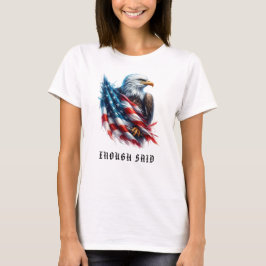 Camiseta *~* Detalhado Bald Eagle AP16 American Flag USA
