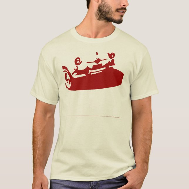 Camiseta Detalhe de Fiat 600 - obscuridade - vermelho em (Frente)