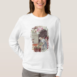 Camiseta Detalhe de um vaso que descreve chá de secagem