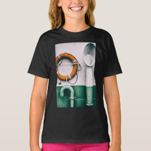 Camiseta Detalhe de uma balsa com respiradores e bóia