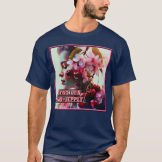 Camiseta DETAX Nossa Oferta de Alimentos Flores de Cerejeir