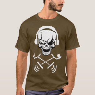 Camiseta Detecção de Caveira do Detector de Metal