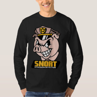Camiseta Detecção de Intrusão Snort Porco Segurança Ciberné
