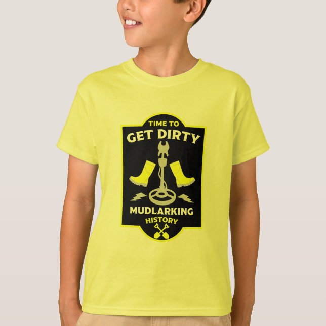 Camiseta Detecção de Metais de Mudlarking (Frente)