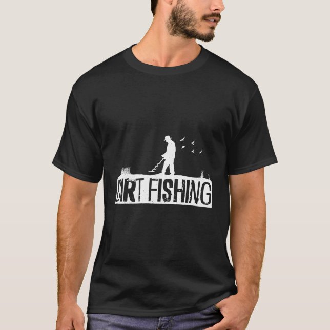 Camiseta Detecção de Metais de Pesca de Sujeira (Frente)
