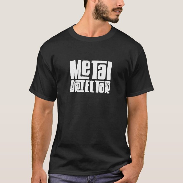 Camiseta Detecção de metal detectando peixes de saia (Frente)