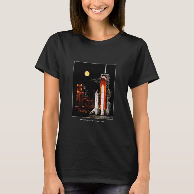 Camiseta Detecção de Shuttle Espacial e Lua Completa em 200 (Frente)