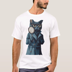 Camiseta Detective Whiskers – Fofa Novela Misteriosa de Gat
