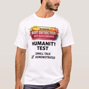 Camiseta 🤖 Detector de Bot Engraçado verifique se você é h