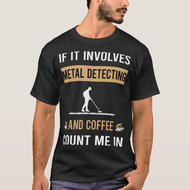 Camiseta Detector De Detecção De Café E Metais (Frente)
