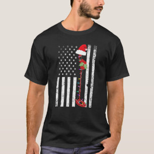 Camiseta Detector de Metal de Natal American Flag Treasure