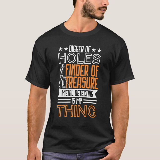 Camiseta Detector de Metal Detectando Metal Prospector (Frente)