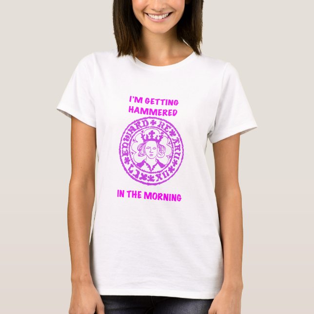 Camiseta Detector de Metal Martelo Pink Moeda (Frente)
