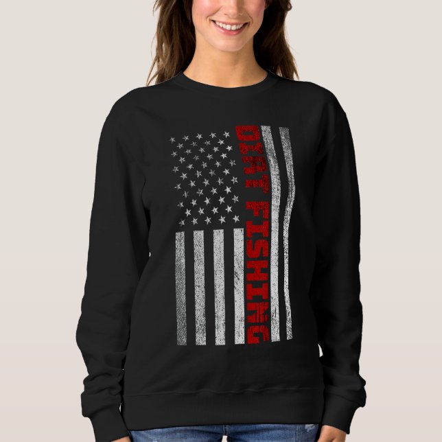 Camiseta Detector de Metal Pescaria de Terra Bandeira Ameri (Frente)