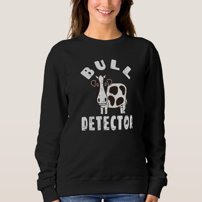 Camiseta Detector de Touro Retro  Piada de Touro Vaca Diver (Frente)