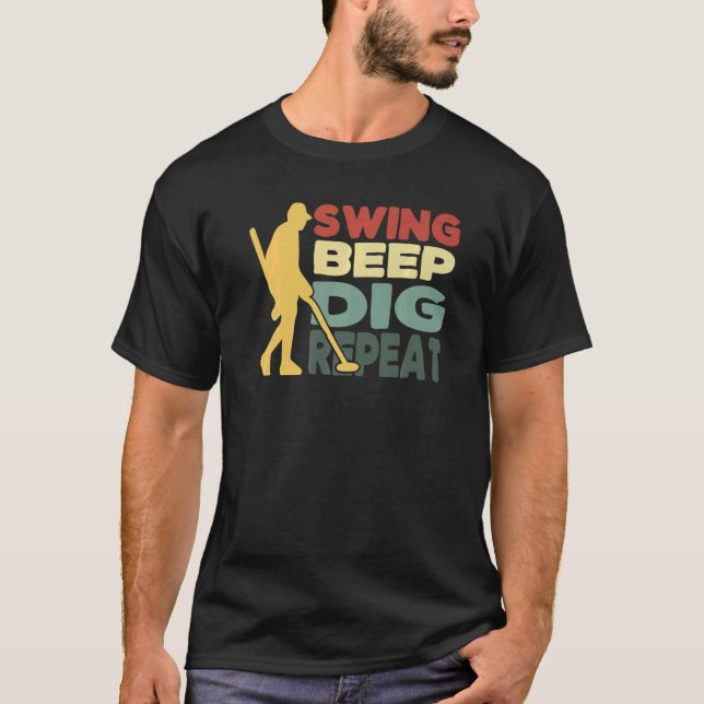 Camiseta Detector Detector de Detecção de Metais do Tesouro (Frente)
