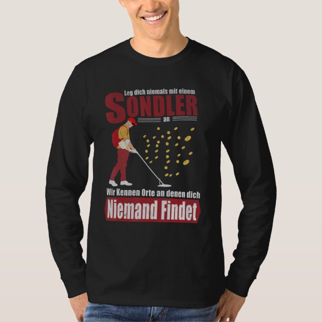Camiseta Detector metálico de acessórios de sonda detectora (Frente)