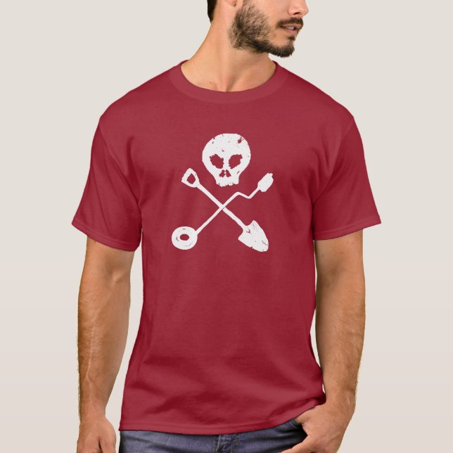 Camiseta Detectorist Skull - Sondengänger crânio (Frente)