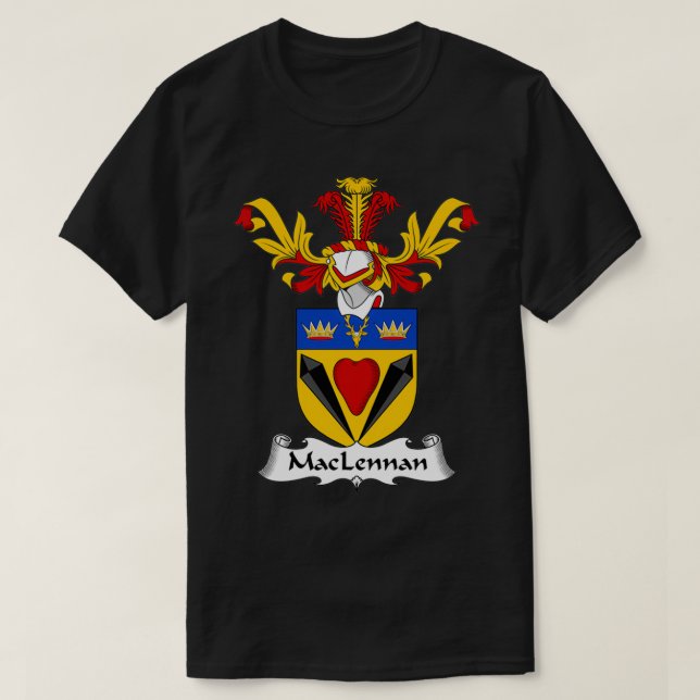 Camiseta Detenção Familiar da Casaco de Armas MacLennan (Frente do Design)