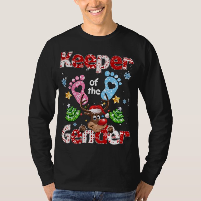 Camiseta Detentor Da Árvore De Natal De Gênero Reindeer Hol (Frente)