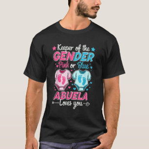 Camiseta Detentor De Gênero Revele Adores De Abuela Azul Ou