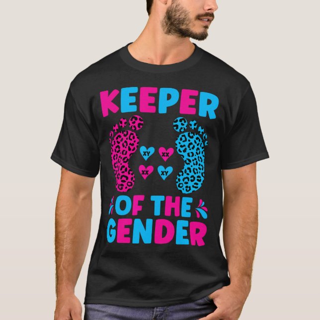 Camiseta Detentor Do Gênero Do Chá de fraldas Do Gênero (Frente)